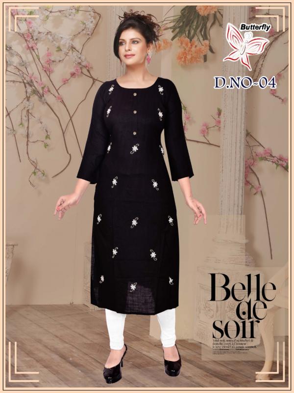 Butterfly-Rayon-With-hand-Work-Kurti